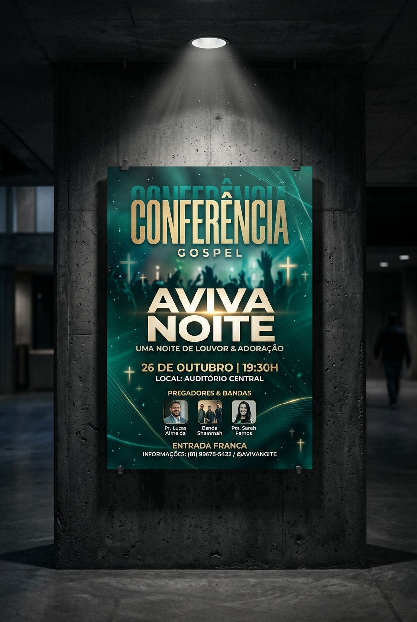 Cartaz de conferência gospel